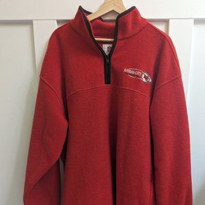 Vintage Fleece NFL Chiefs 3/4 Zip Mens XL